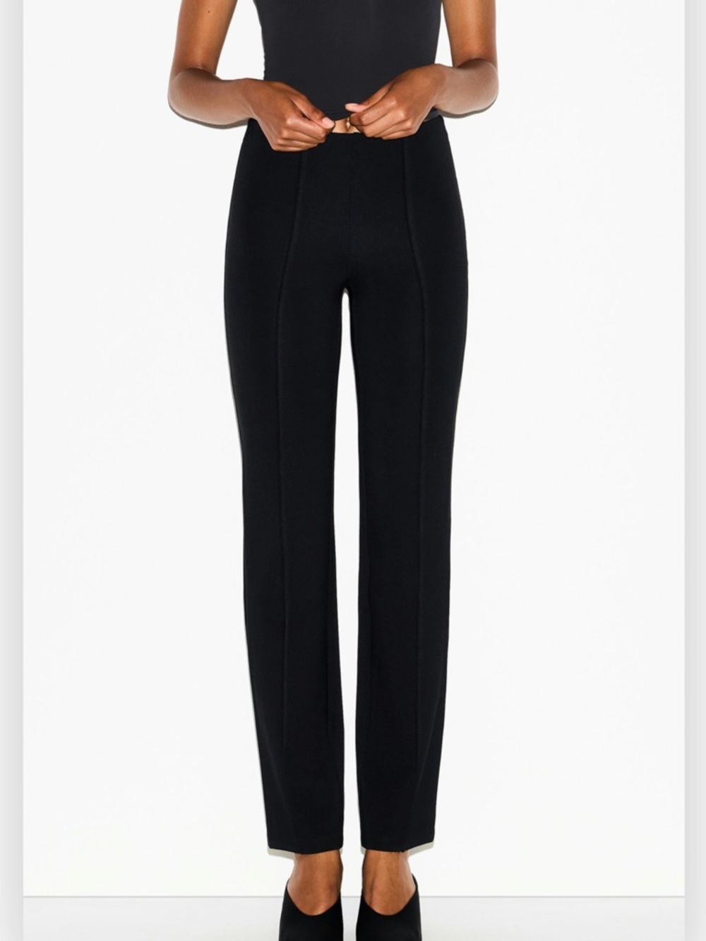 NEW Skims High-Waisted Pintuck Straight Leg Pant